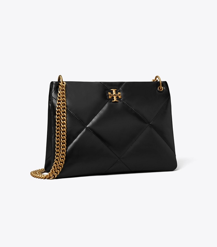 Tory Burch designer shoulder bags Small Kira Diamond Quilt Shoulder Bag in Black angle