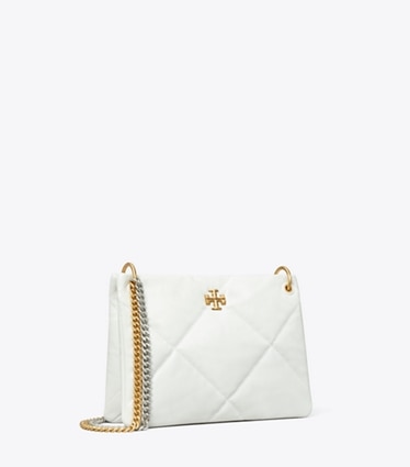 Tory Burch designer shoulder bags Small Kira Diamond Quilt Shoulder Bag in Blanc angle