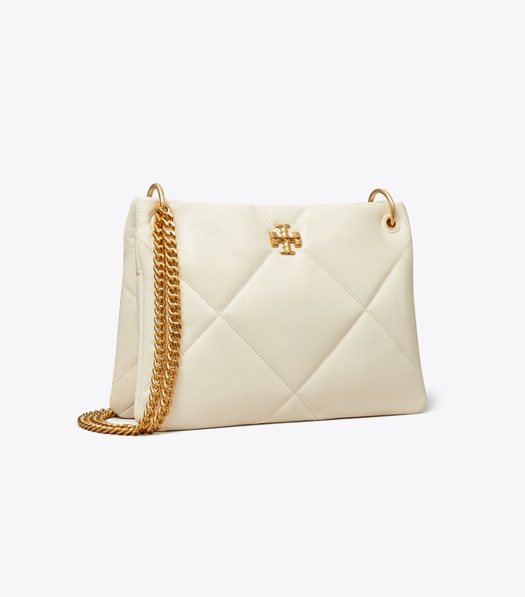 Tory Burch designer shoulder bags Small Kira Diamond Quilt Shoulder Bag in Warm White angle