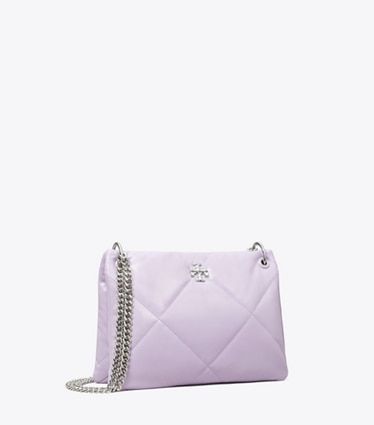 Tory Burch designer shoulder bags Small Kira Diamond Quilt Shoulder Bag in Purple Heather angle