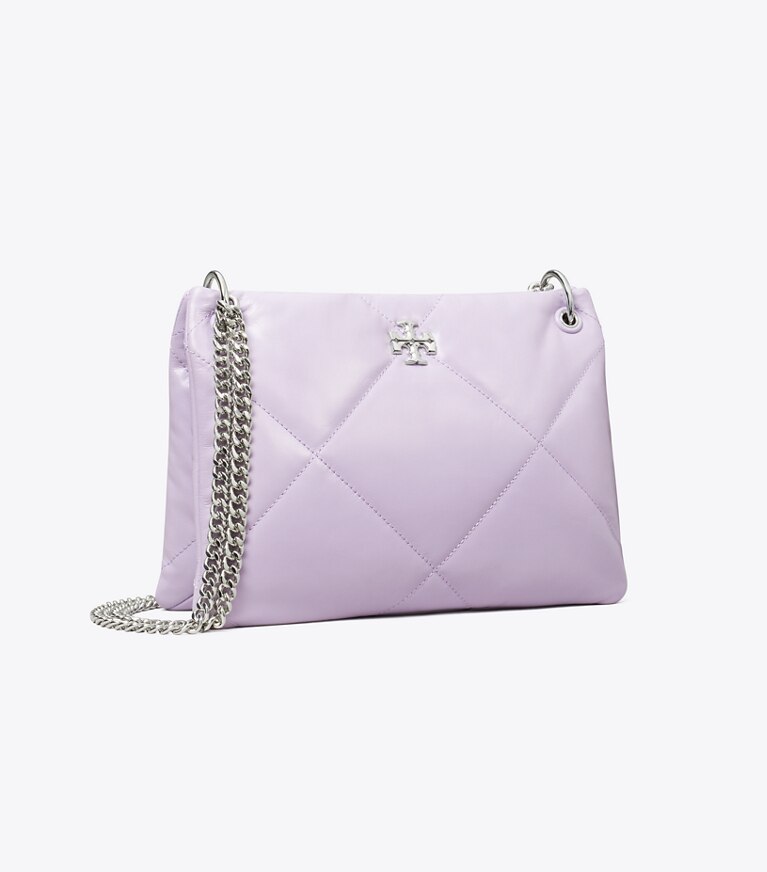Tory Burch designer shoulder bags Small Kira Diamond Quilt Shoulder Bag in Purple Heather angle