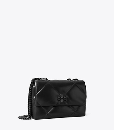 Tory Burch designer shoulder bags Small Kira Diamond Quilt Shoulder Bag in Black angle