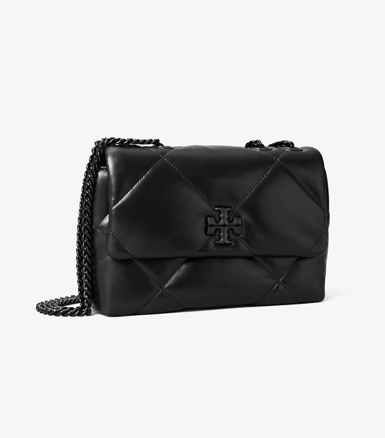 Tory Burch designer shoulder bags Small Kira Diamond Quilt Shoulder Bag in Black angle