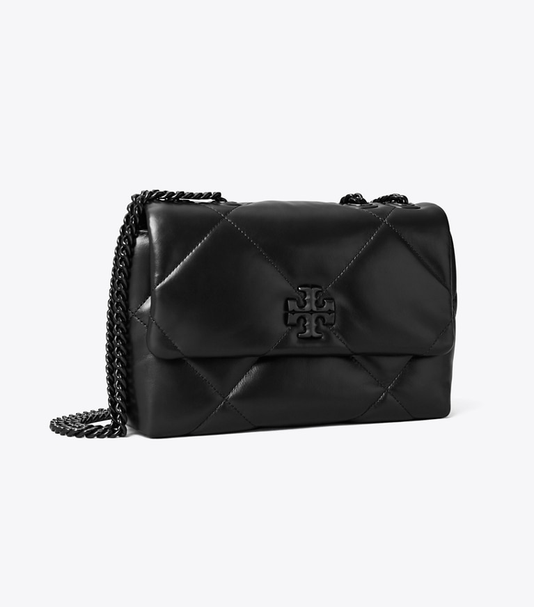 Tory Burch designer shoulder bags Small Kira Diamond Quilt Shoulder Bag in Black angle