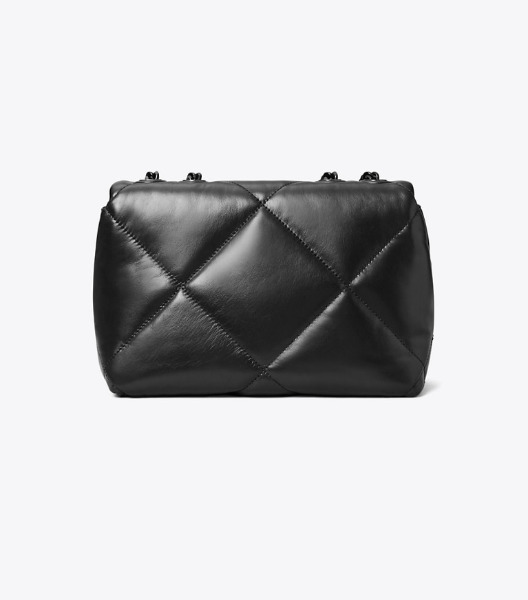 Tory Burch designer shoulder bags Small Kira Diamond Quilt Shoulder Bag in Black angle