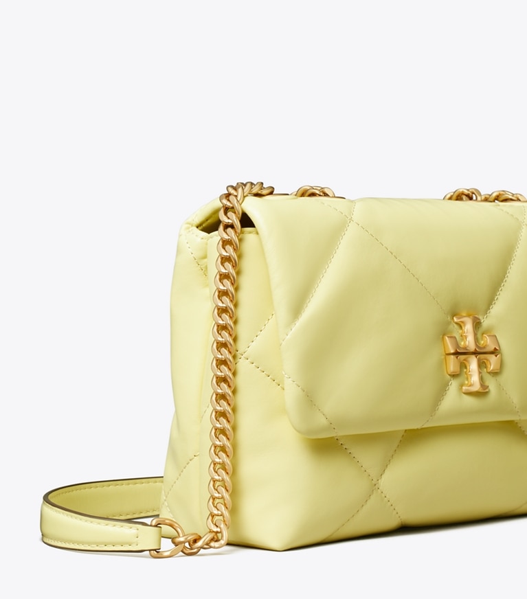 Tory Burch designer ショルダーバッグ キラ ダイヤモンドキルト コンバーチブル スモールショルダーバッグ in Frozen Zest angle