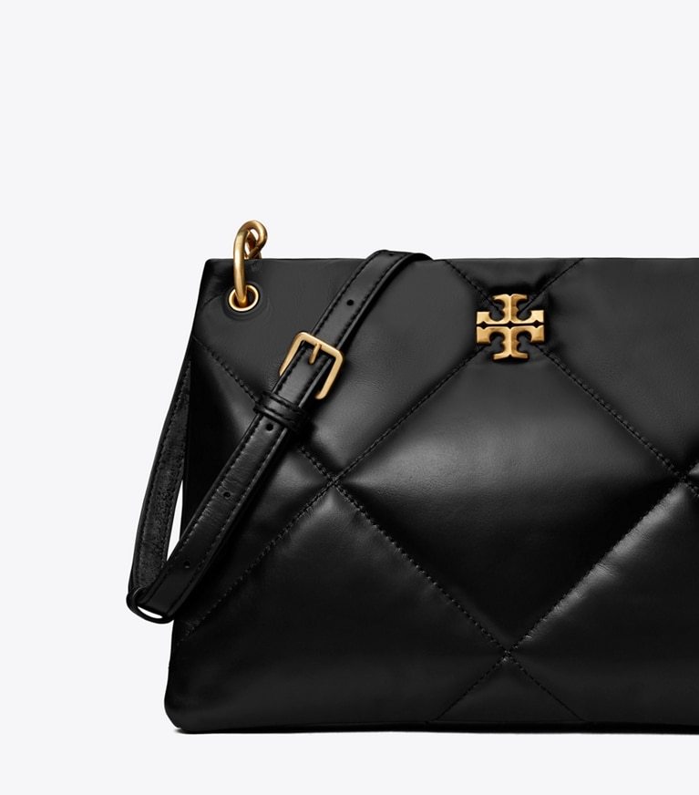 Tory Burch designer shoulder bags Small Kira Diamond Quilt Shoulder Bag in Black angle