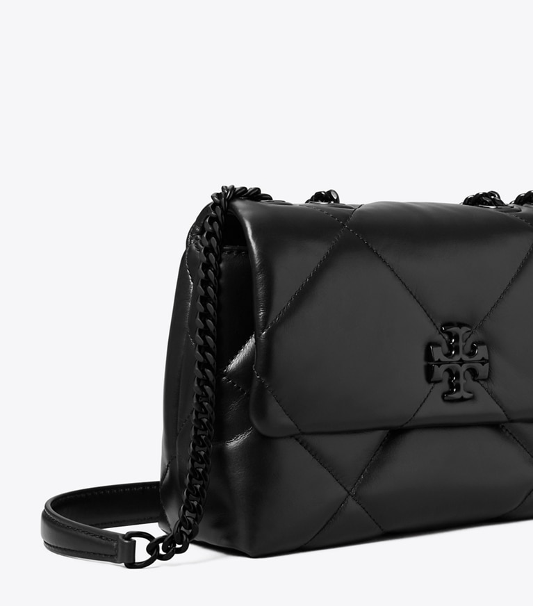 Tory Burch designer shoulder bags Small Kira Diamond Quilt Shoulder Bag in Black angle