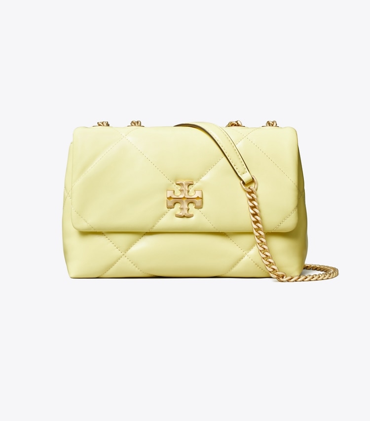 Tory Burch designer ショルダーバッグ キラ ダイヤモンドキルト コンバーチブル スモールショルダーバッグ in Frozen Zest front