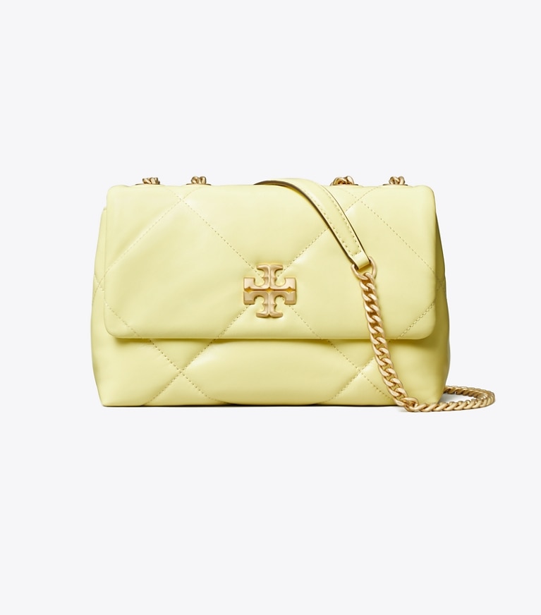 Tory Burch designer ショルダーバッグ キラ ダイヤモンドキルト コンバーチブル スモールショルダーバッグ in Frozen Zest angle