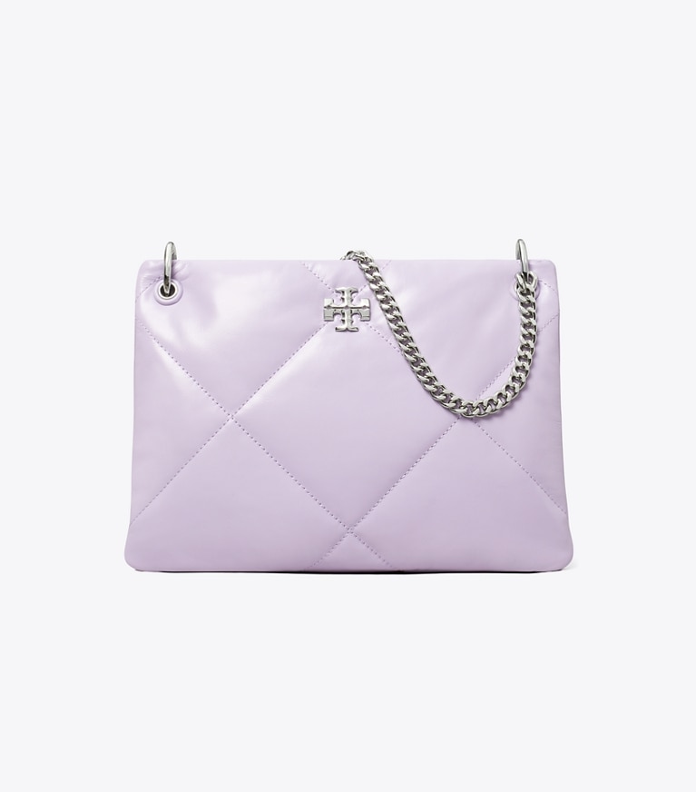 Tory Burch designer shoulder bags Small Kira Diamond Quilt Shoulder Bag in Purple Heather angle