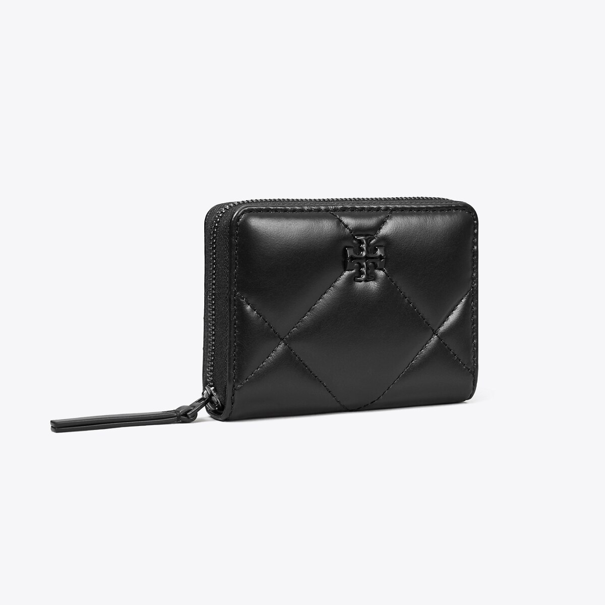 【Tory Burch】キラメタリック ジップアラウンドウォレット 牛革 キラ ダイヤモンドキルト ジップアラウンド スモールウォレット