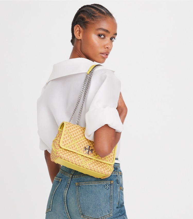 Small Kira Diamond Woven Convertible Shoulder Bag: Women's Designer ...