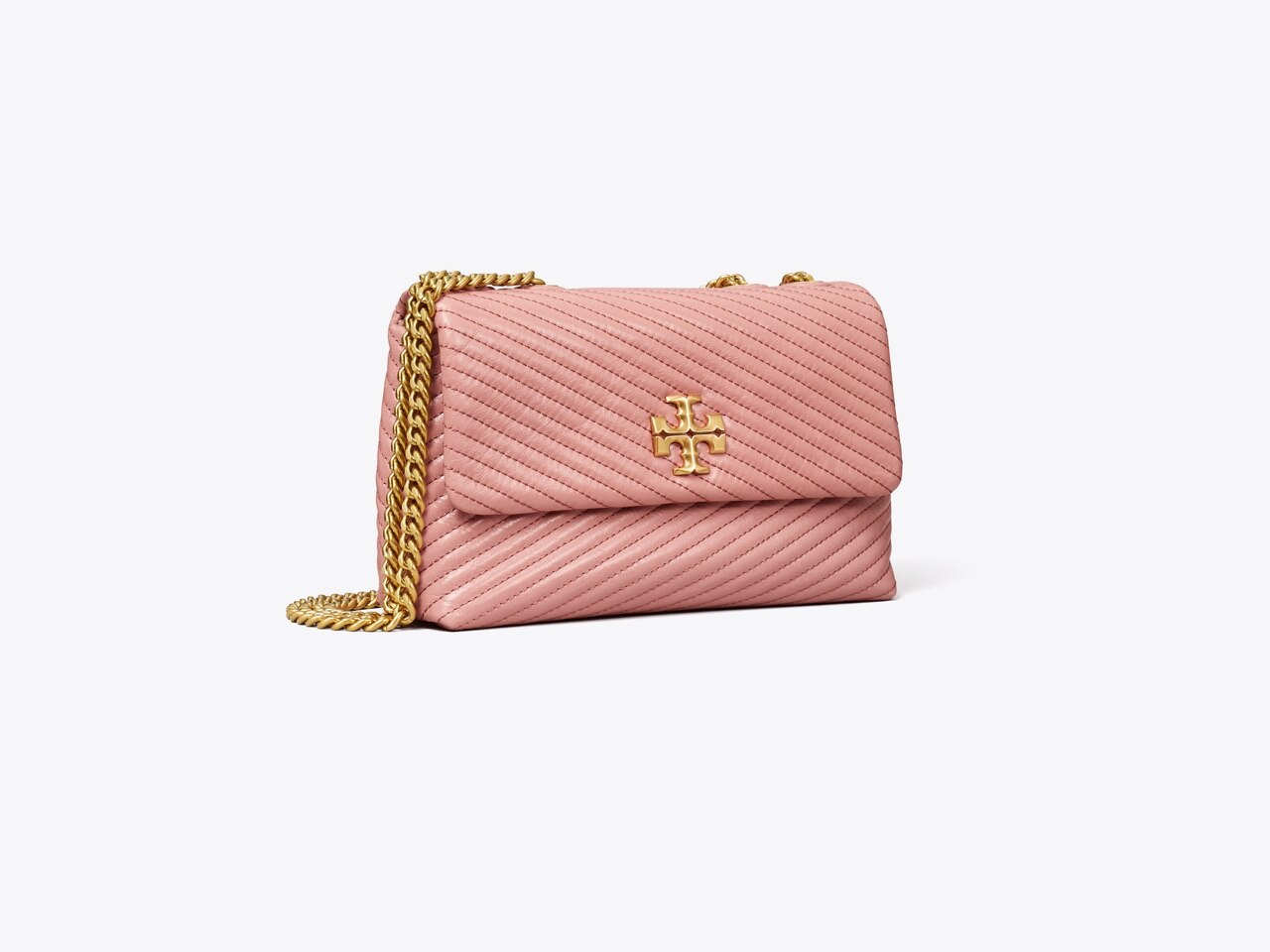 Quilted Chevron Design Chain Strap Flap Bag In DEEP PINK