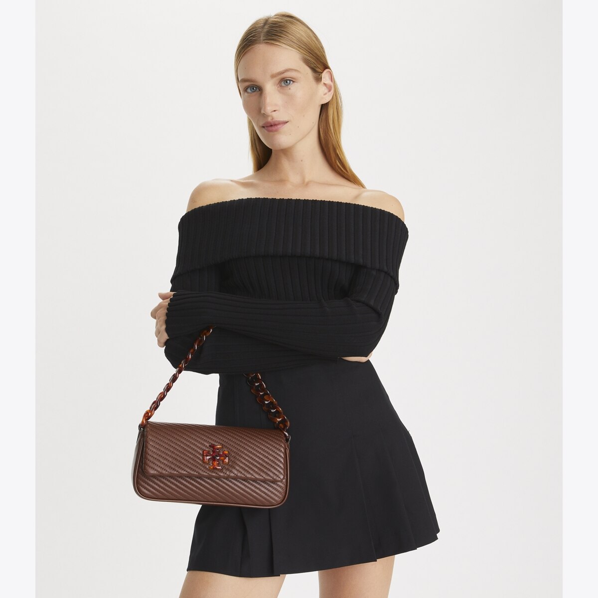 【Tory Burch】Kira llic Moto Quilt Mini Flap Bag Mini Kira Moto Quilt Metallic Flap Bag: Women's Handbags