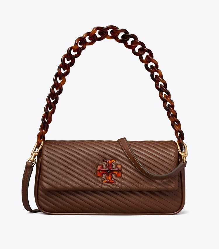 Tory Burch designer shoulder bags Small Kira Moto Quilt Flap Shoulder Bag in Tree Branch front