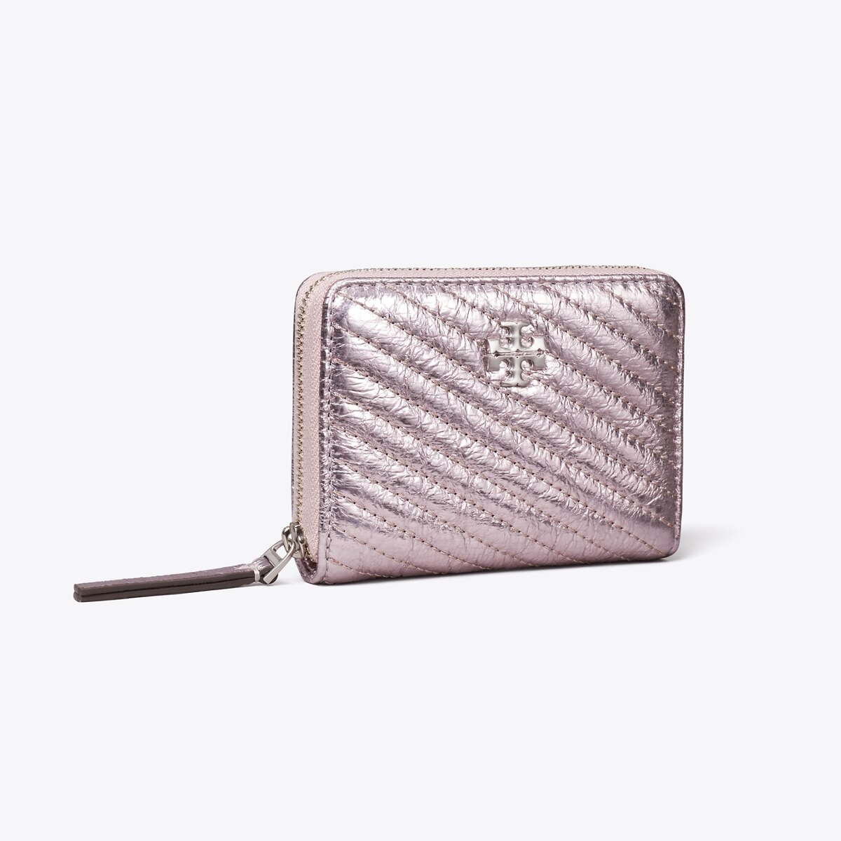 折りたたみ財布 Tory Burch SMALL KIRA MOTO QUILT LLIC ZIP-AROUND WALLET Small Kira Moto Quilt Metallic Zip-Around Wallet: Women's