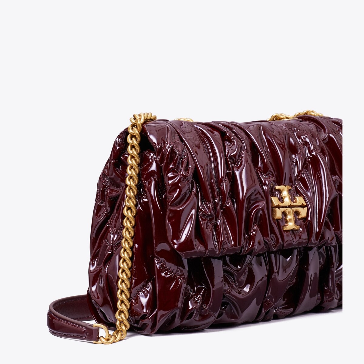 ショルダーバッグ・ポシェット [ToryBurch] KIRA VELVET SMALL CONVERTIBLE SHOULDER BAG small-kira-patent-ruched-
