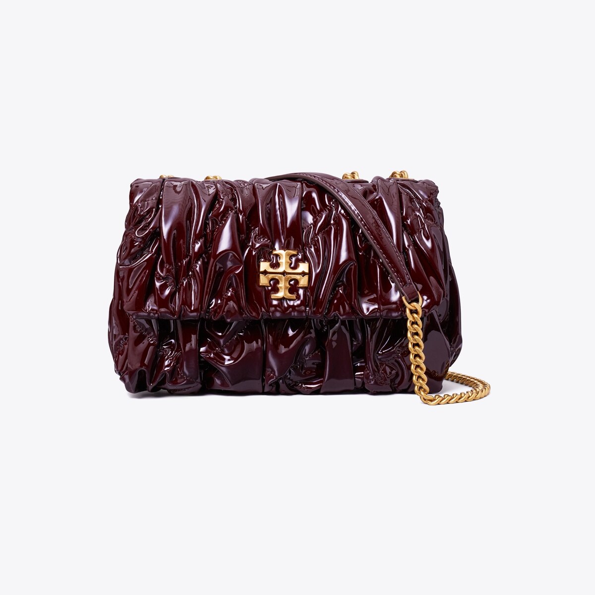 ショルダーバッグ・ポシェット [ToryBurch] KIRA VELVET SMALL CONVERTIBLE SHOULDER BAG Small Kira Draped Velvet Convertible Shoulder Bag: Women's