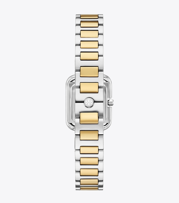 Tory Burch designer strap watches Small Kira Watch in IVORY/TWO-TONE back