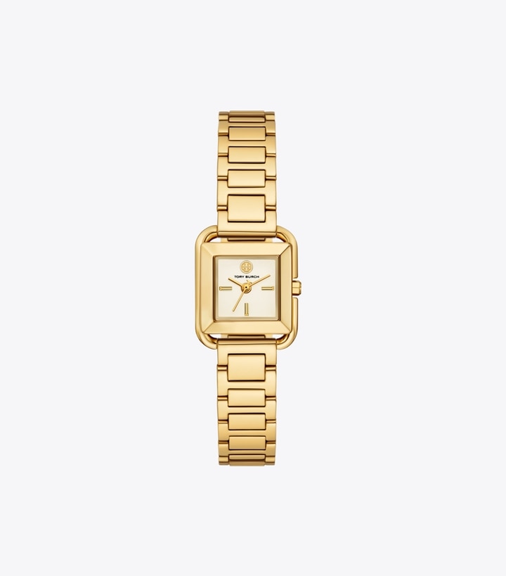 Tory Burch designer ストラップウォッチ キラ スモールウォッチ in IVORY/GOLD front
