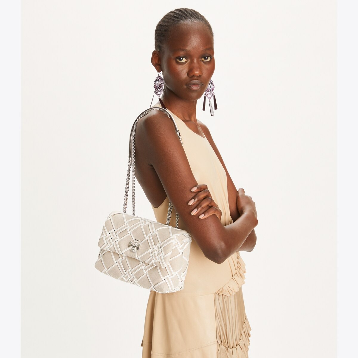ショルダーバッグ・ポシェット Tory Burch MINI KIRA WOVEN SHOULDER BAG small-kira-woven-canvas-