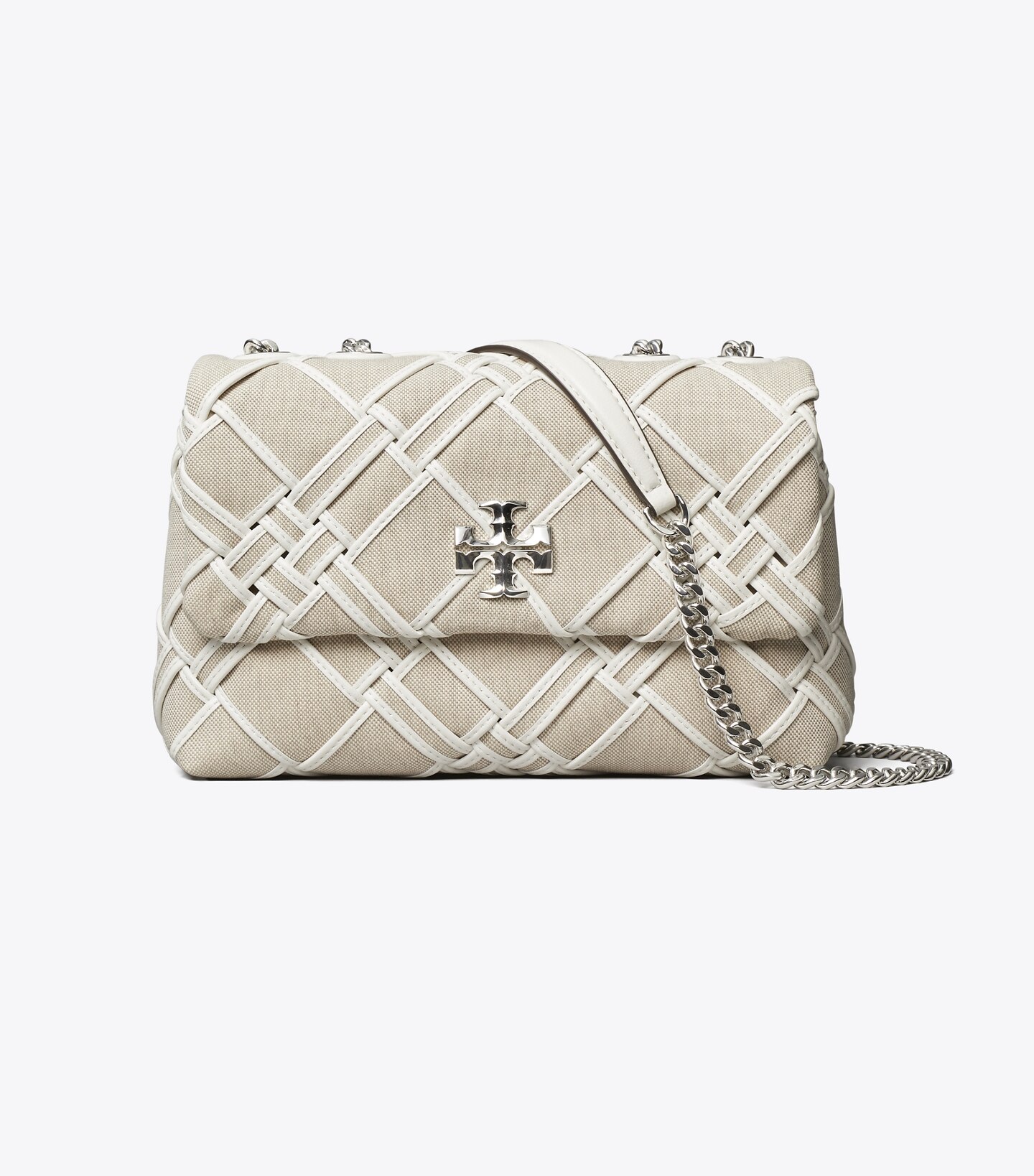 Small Kira Woven Canvas Shoulder Bag