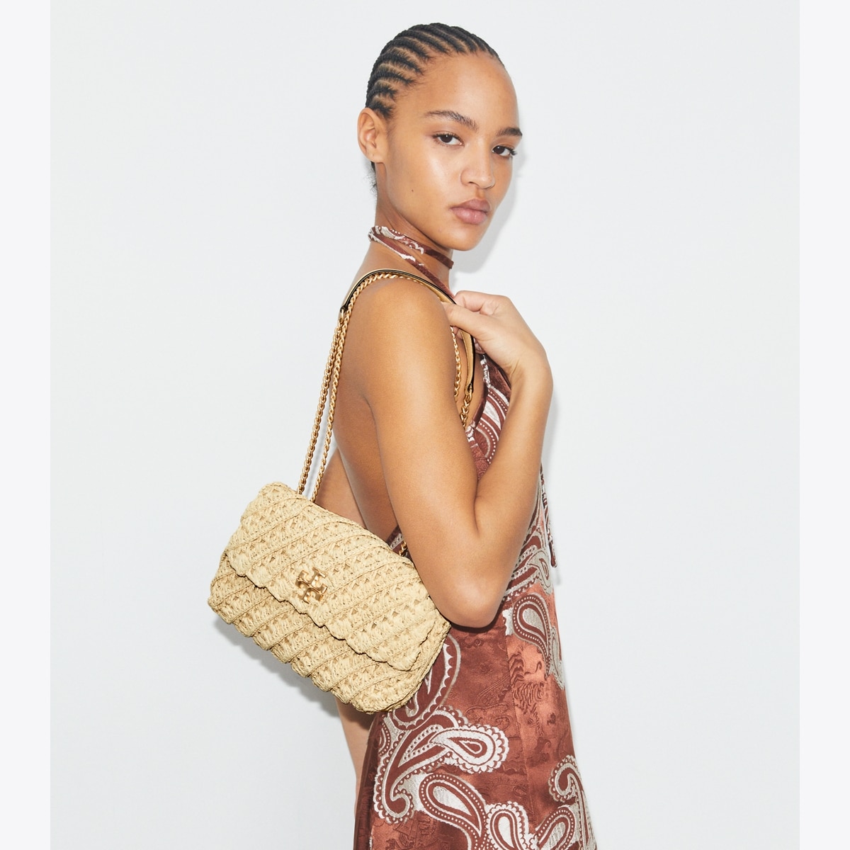 ショルダーバッグ・ポシェット MINI KIRA WOVEN SHOULDER BAG Mini Kira Woven Top-Handle Bag: Women's Designer Crossbody