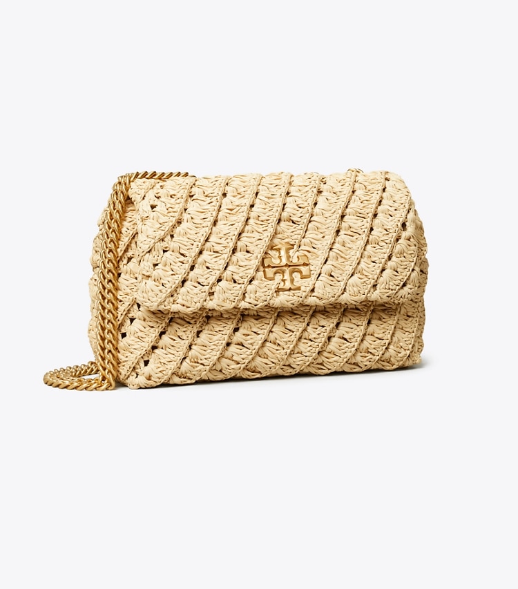 Tory Burch designer shoulder bags Small Kira Woven Shoulder Bag in Natural angle