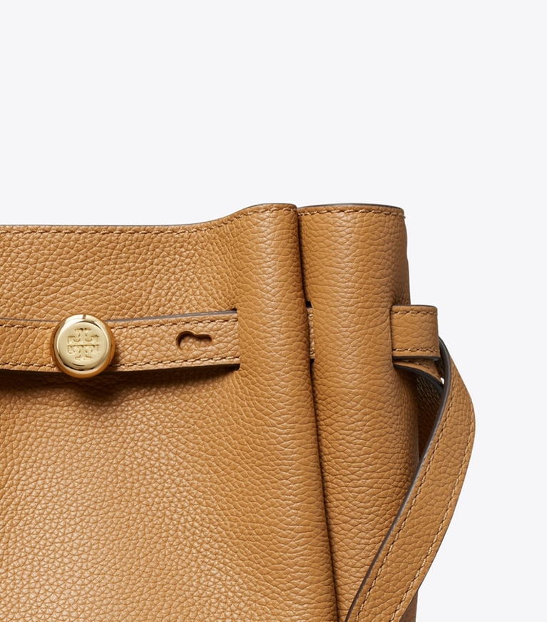Tory Burch designer crossbody bags Small Leather Crossbody in Tiramisu detail