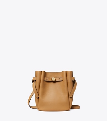 Tory Burch designer crossbody bags Small Leather Crossbody in Tiramisu front