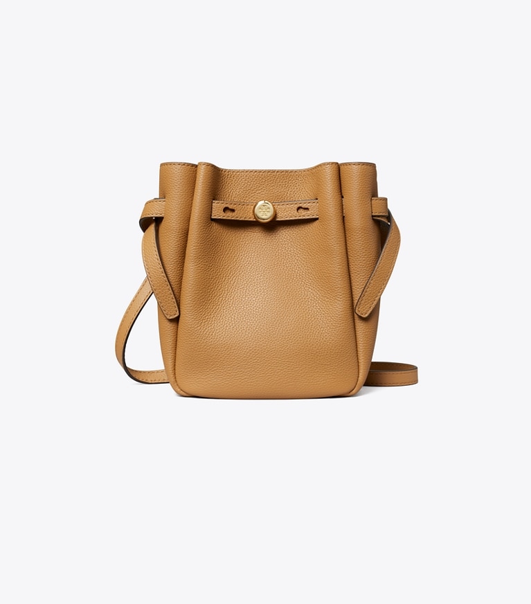 Tory Burch designer crossbody bags Small Leather Crossbody in Tiramisu front