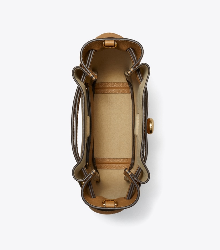 Tory Burch designer crossbody bags Small Leather Crossbody in Tiramisu overhead