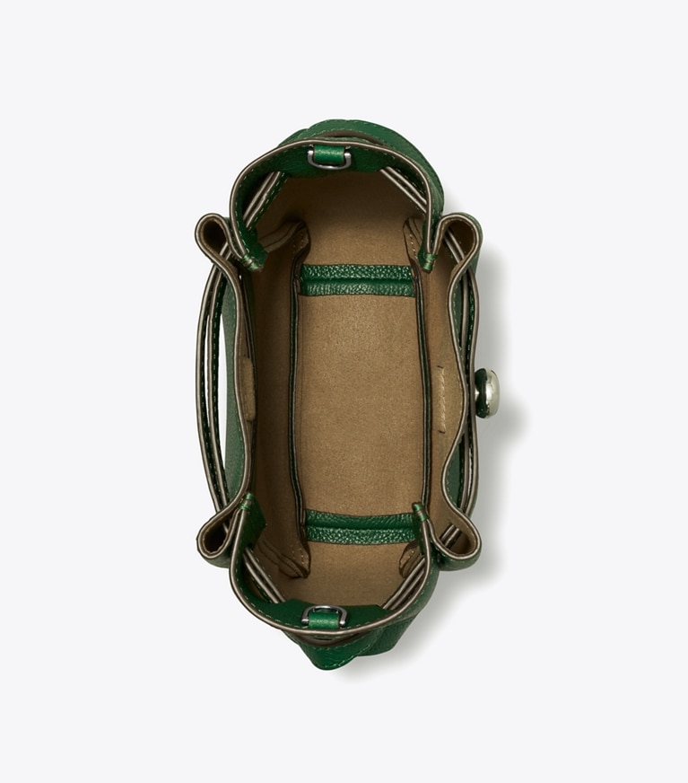 Tory Burch designer crossbody bags Small Leather Crossbody in Dark Kale overhead