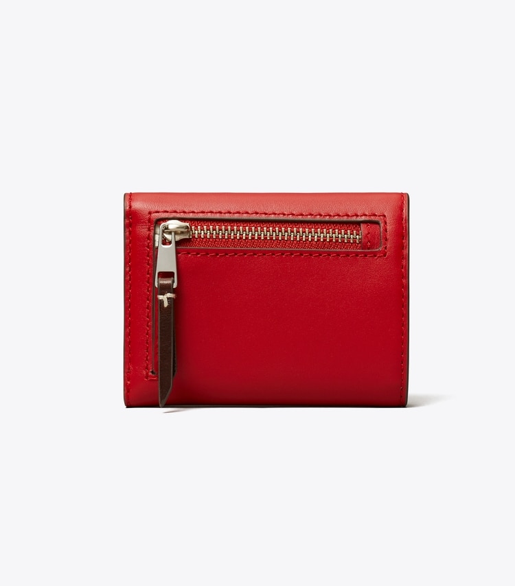 Tory Burch designer wallets Small Leather Envelope Wallet in Red Sky back