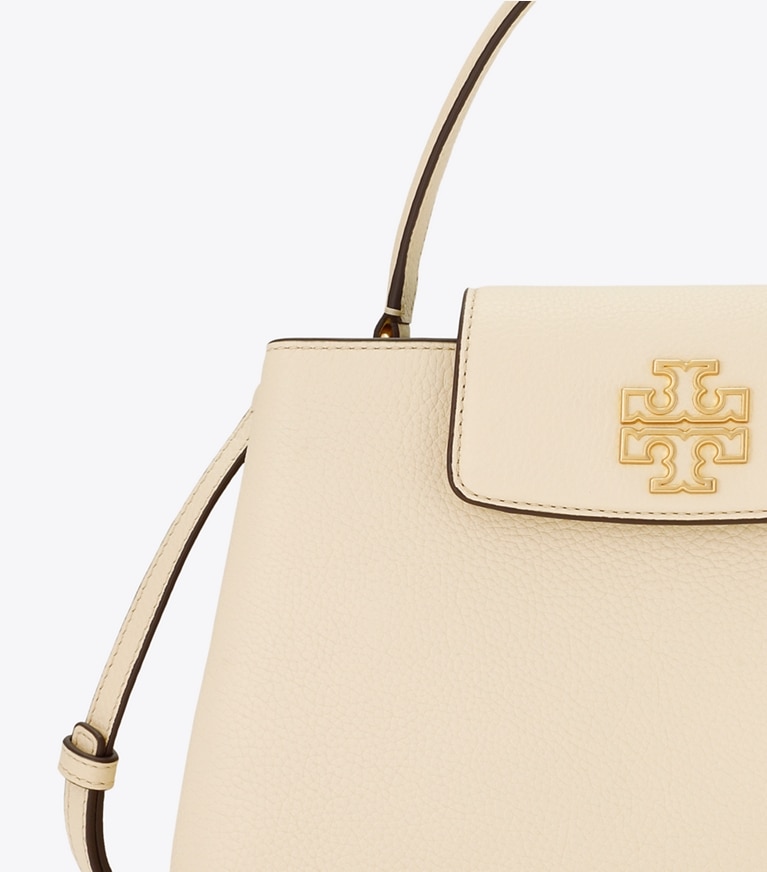 Tory Burch designer サッチェルバッグ レザー スモール サッチェルバッグ in New Cream angle