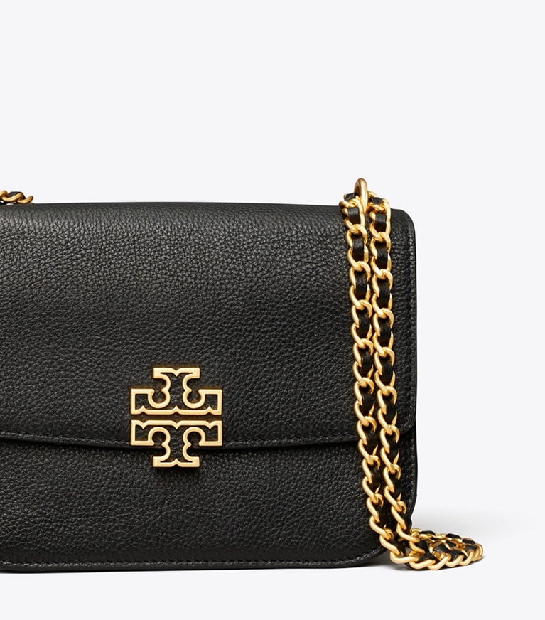 Tory Burch designer ショルダーバッグ スモール レザー ショルダーバッグ in Black angle