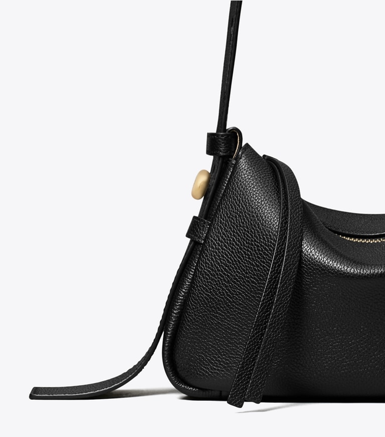 Tory Burch designer shoulder bags Small Leather Shoulder Bag in Black detail