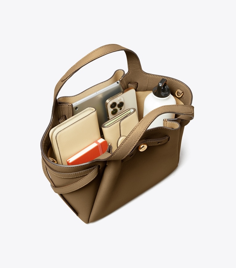Tory Burch designer tote bags Small Leather Tote in Wild Mushroom additional
