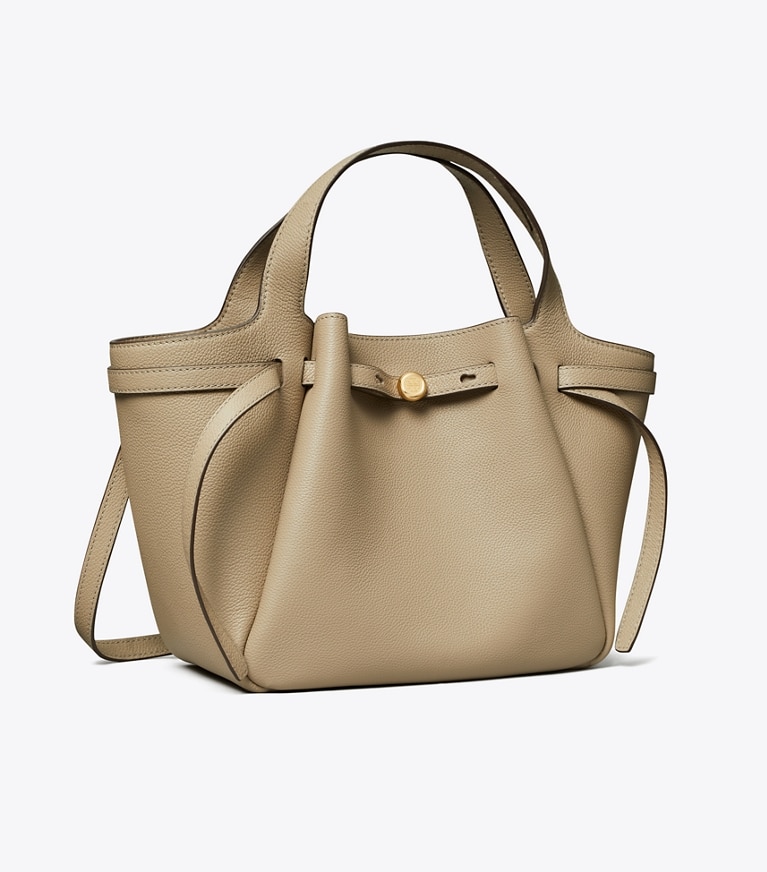 Tory Burch designer トートバッグ ロミー スモールトートバッグ in Soft Cement angle
