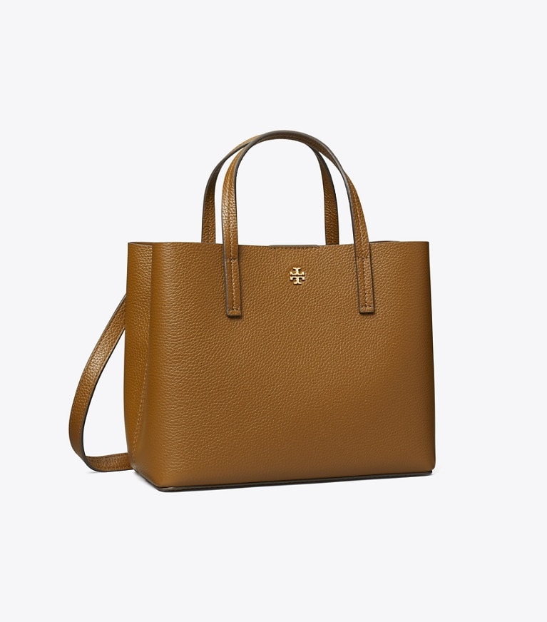 Tory Burch designer tote bags Small Leather Tote in CORTADO / CORTADO angle