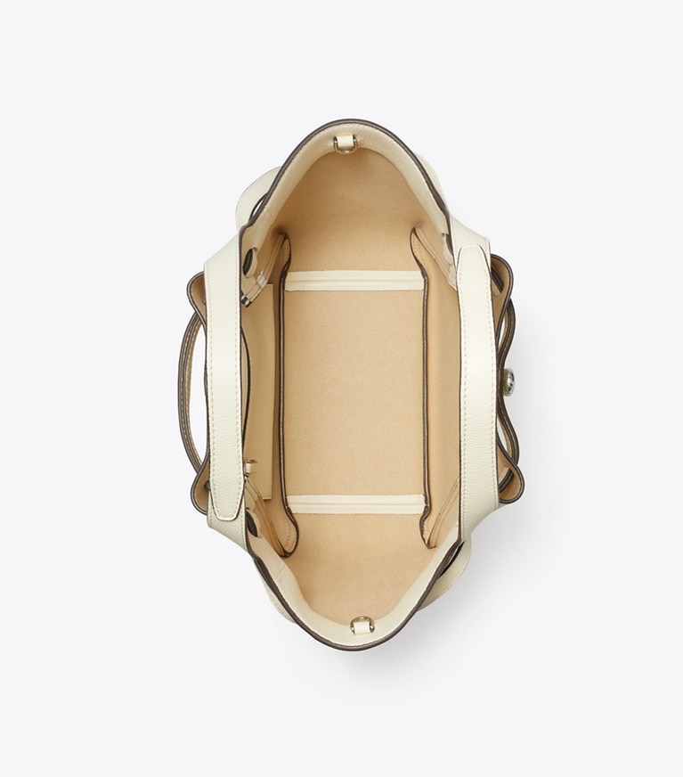 Tory Burch designer トートバッグ ロミー スモールトートバッグ in Light Cream オーバーヘッド