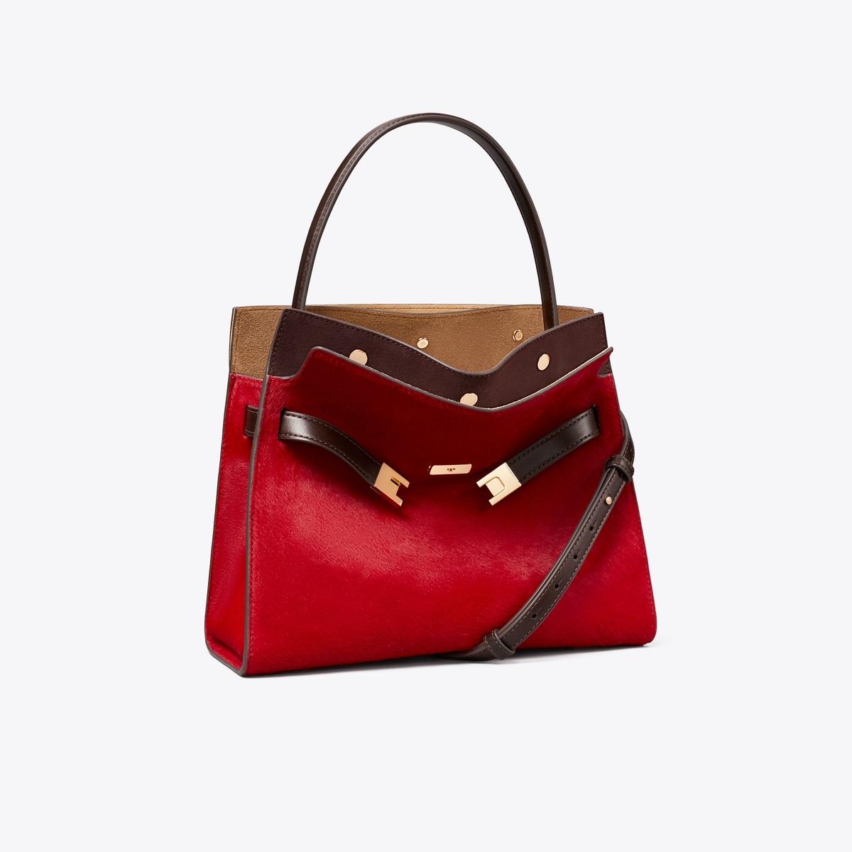 Small Lee Radziwill Calf Hair Double Bag: Women's Designer