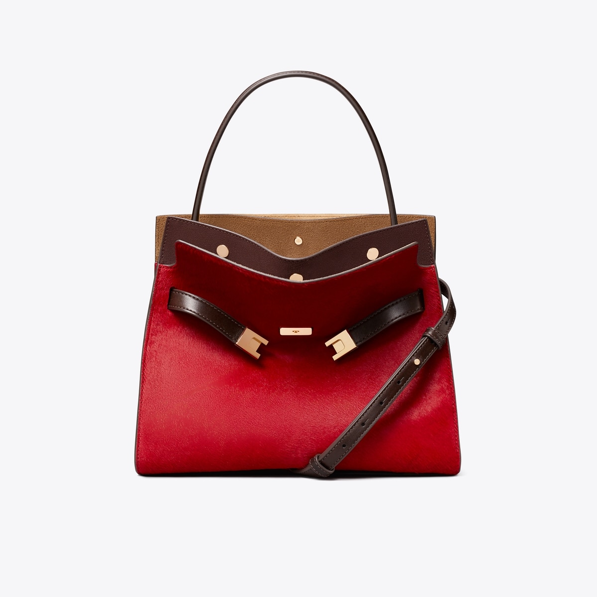 Small Lee Radziwill Calf Hair Double Bag: Women's Designer