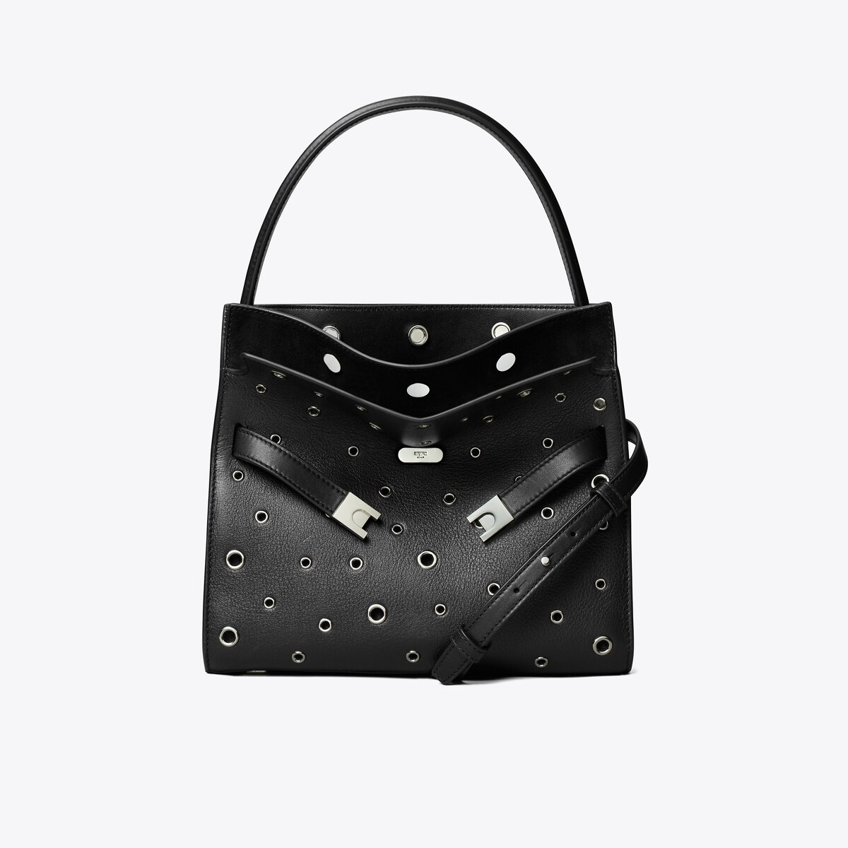TORY BURCH 165262414 関税送料込 Petite Lee Radziwill Pebbled Double Bag, Lemon Sugar | Tory