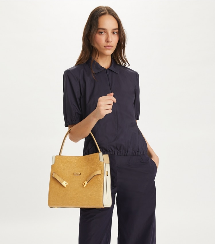 Small Lee Radziwill Patent Double Bag: Women's Designer Satchels | Tory ...