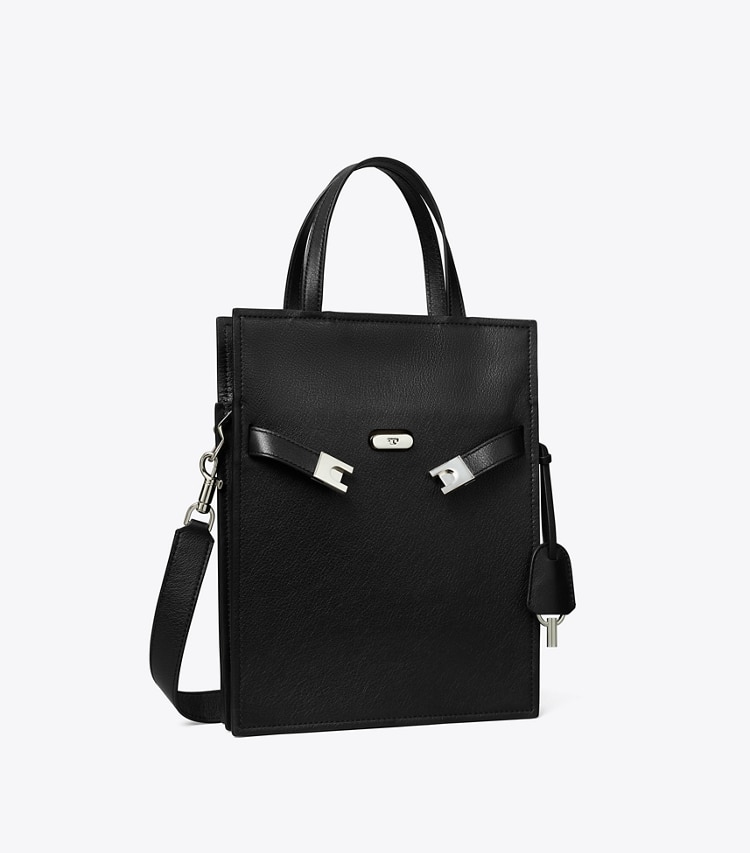 Tory Burch designer shoulder bags Small Lee Radziwill Shopper in Black angle