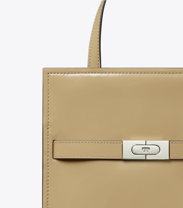 Tory Burch designer shoulder bags Small Lee Radziwill Shopper in Desert Palm angle