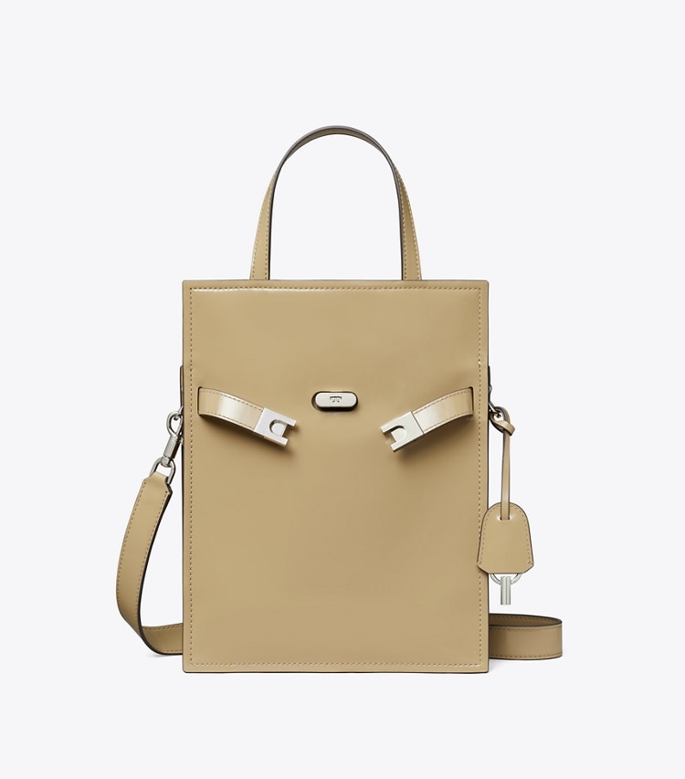 Tory Burch designer shoulder bags Small Lee Radziwill Shopper in Desert Palm front