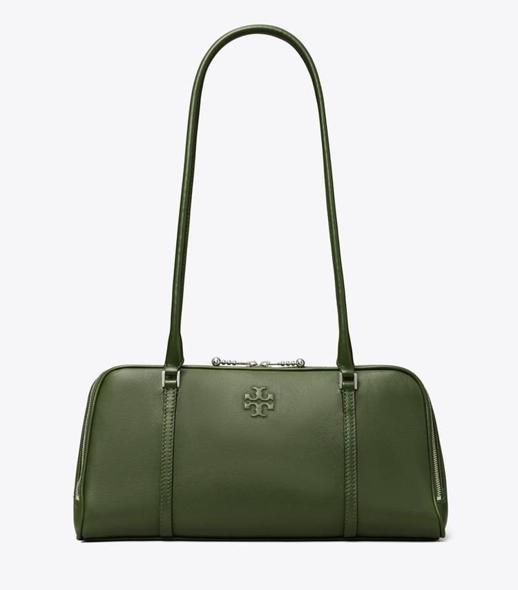 Tory Burch designer satchels Small Marshmallow Satchel in Basil front